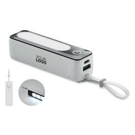 5000 mAh Powerbank mit COB - weiß 5000 mAh Powerbank mit COB - weiß