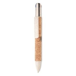 4-Farb-Kugelschreiber Kork - beige 4-Farb-Kugelschreiber Kork - beige