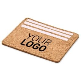 Korkowe etui na karty z RFID - beżowy