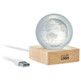 LED-Glaskugel Globus - holz LED-Glaskugel Globus - holz