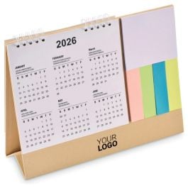 Tischkalender mit Memoblock - beige Tischkalender mit Memoblock - beige