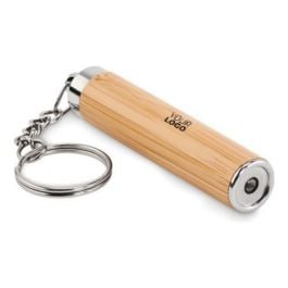 Schlüsselring mit Taschenlampe - holz Schlüsselring mit Taschenlampe - holz