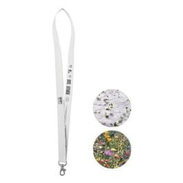 Lanyard mit Samenpapier - weiß Lanyard mit Samenpapier - weiß