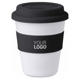 PP Becher mit Silikon-Deckel PP Becher mit Silikon-Deckel