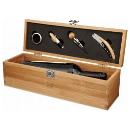 Wein-Set in Bambus-Box - holz Wein-Set in Bambus-Box - holz