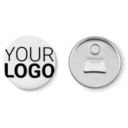 Magnet-Badge mit Kapselheber - mattsilber Magnet-Badge mit Kapselheber - mattsilber