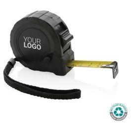 5m/19mm Maßband mit Stop-Taste aus RCS recycelt. Kunststoff - schwarz 5m/19mm Maßband mit Stop-Taste aus RCS recycelt. Kunststoff - schwarz