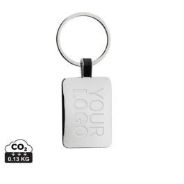 Eckiger Schlüsselring aus RCS rec. Zinklegierung - silber Eckiger Schlüsselring aus RCS rec. Zinklegierung - silber