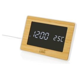 Utah LED-Uhr aus RCS rKunststoff und Bambus - braun Utah LED-Uhr aus RCS rKunststoff und Bambus - braun