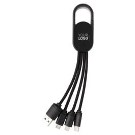 4-in-1 Kabel mit Karabiner-Clip 4-in-1 Kabel mit Karabiner-Clip