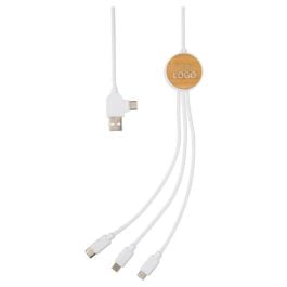 Ontario 6-in-1 Kabel aus RCS recyceltem Kunststoff - weiß Ontario 6-in-1 Kabel aus RCS recyceltem Kunststoff - weiß