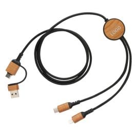 Ohio 6-in-1-Kabel aus RCS zertifiziert recyceltem Kunststoff - schwarz Ohio 6-in-1-Kabel aus RCS zertifiziert recyceltem Kunststoff - schwarz