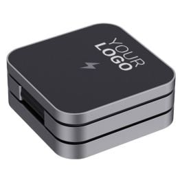 Terra faltbares 3-in-1 15W Charger aus RCS rec. Aluminium - grau Terra faltbares 3-in-1 15W Charger aus RCS rec. Aluminium - grau
