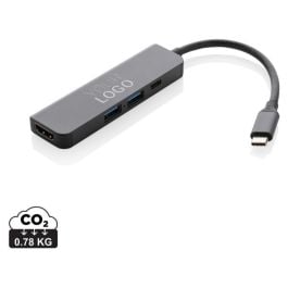 Terra Hub aus RCS recyceltem Aluminium mit HDMI-Input - grau Terra Hub aus RCS recyceltem Aluminium mit HDMI-Input - grau