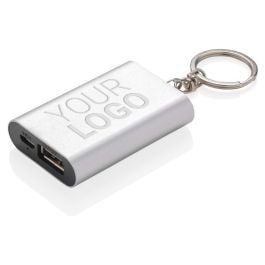 1.000 mAh Schlüsselanhänger Powerbank - silber 1.000 mAh Schlüsselanhänger Powerbank - silber
