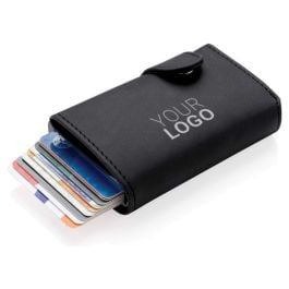 Aluminium RFID Kartenhalter mit PU-Börse bedrucken Aluminium RFID Kartenhalter mit PU-Börse bedrucken