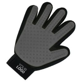 Fellpflegehandschuh 'Pet' in schwarz/grau