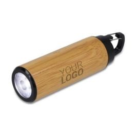 Bambus-Taschenlampe mit Clip in natur