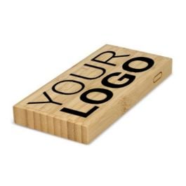 Bamboo Powerbank Wireless Charging 8000mAh in natur Bamboo Powerbank Wireless Charging 8000mAh in natur
