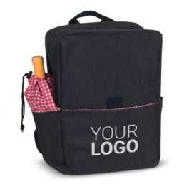 Picknick-Rucksack aus R-PET-Material in dunkelblau Picknick-Rucksack aus R-PET-Material in dunkelblau