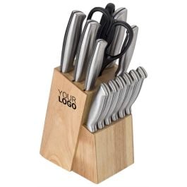 Messerblock aus Holz Lucille in braun, Standardoption Messerblock aus Holz Lucille in braun, Standardoption