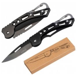 Taschenmesser mit Karabinerhaken MIGUEL in schwarz Taschenmesser mit Karabinerhaken MIGUEL in schwarz