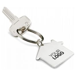 Schlüsselring Haus in mattsilber Schlüsselring Haus in mattsilber