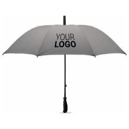 Reflektierender Regenschirm in mattsilber Reflektierender Regenschirm in mattsilber