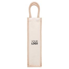 Flaschen-Geschenktasche Jute in beige Flaschen-Geschenktasche Jute in beige