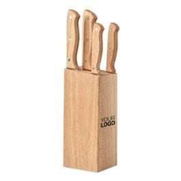 Messerblock 5-teilig in holz Messerblock 5-teilig in holz