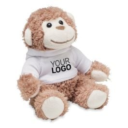 Plüsch-Affe mit Hoody in weiß Plüsch-Affe mit Hoody in weiß