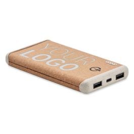 Powerbank mit Ladestation in beige Powerbank mit Ladestation in beige