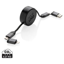 Terra aufrollbares 6-in-1 45W-Kabel aus RCS recyc. Aluminium in grau Terra aufrollbares 6-in-1 45W-Kabel aus RCS recyc. Aluminium in grau