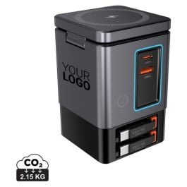 Urban Vitamin Sacramento 105W GaN Charger mit einz. Kabeln in grau/ schwarz Urban Vitamin Sacramento 105W GaN Charger mit einz. Kabeln in grau/ schwarz
