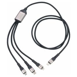 Schnellladekabel TROIKA DREIZACK PRO in anthrazit/ schwarz Schnellladekabel TROIKA DREIZACK PRO in anthrazit/ schwarz