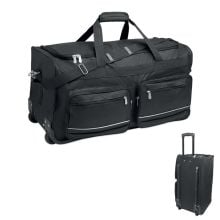 Reisetaschen-Trolley 600D RPET in schwarz Reisetaschen-Trolley 600D RPET in schwarz