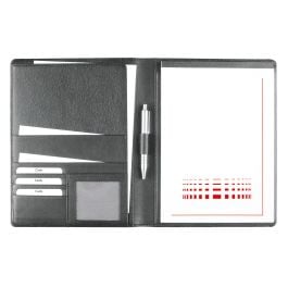 Schreibmappe A4 in schwarz, Seta-Rindnappaleder Schreibmappe A4 in schwarz, Seta-Rindnappaleder