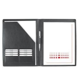 Schreibmappe A4 in schwarz, Rindnappaleder Schreibmappe A4 in schwarz, Rindnappaleder