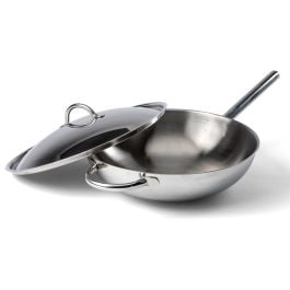 Orrefors Jernverk Wokpfanne 32cm in silber Orrefors Jernverk Wokpfanne 32cm in silber