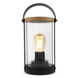 Edison-Bambuslampe in schwarz Edison-Bambuslampe in schwarz