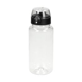 Trinkflasche 'Oasis', 400 ml - transparent/schwarz