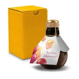 Origineller Sekt Herzlichen Glückwunsch - Karton Gelb, 125 ml Origineller Sekt Herzlichen Glückwunsch - Karton Gelb, 125 ml