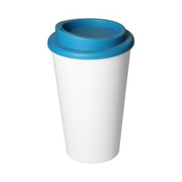 Kaffeebecher 'Premium', upcycling - weiß/ocean