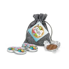 Geschenkset / Präsenteset: Oster-Schokotaler im Säckchen Geschenkset / Präsenteset: Oster-Schokotaler im Säckchen