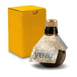 Origineller Sekt Happy New Year - Karton Gelb, 125 ml Origineller Sekt Happy New Year - Karton Gelb, 125 ml