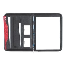 Schreibmappe A4 mit RV in schwarz, Lederähnliches Corello Material Schreibmappe A4 mit RV in schwarz, Lederähnliches Corello Material