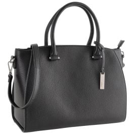 Handtasche in schwarz, Lederähnliches Material Handtasche in schwarz, Lederähnliches Material