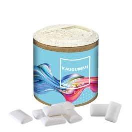 Papier-Werbedose mit Kaugummi0 Papier-Werbedose mit Kaugummi0
