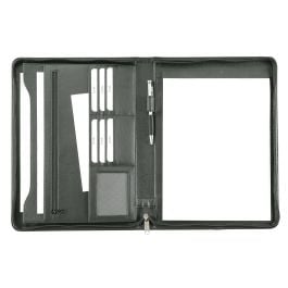 Schreibmappe A4 mit RV in schwarz, Lederähnliches Felina Material Schreibmappe A4 mit RV in schwarz, Lederähnliches Felina Material