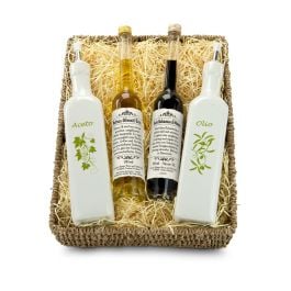 Römer Präsente Geschenkset / Präsenteset: Essig-Ölspender im Korb Römer Präsente Geschenkset / Präsenteset: Essig-Ölspender im Korb